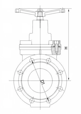 Double Flange Cast Iron Manual Gate Valve Price List Handwheel Wedge-Type